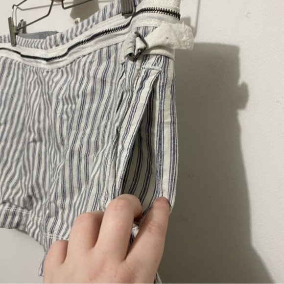 Anthropologie Marrakech Striped Zipper Waist Blue, White & Grey Skort Size 31 - Picture 6 of 12